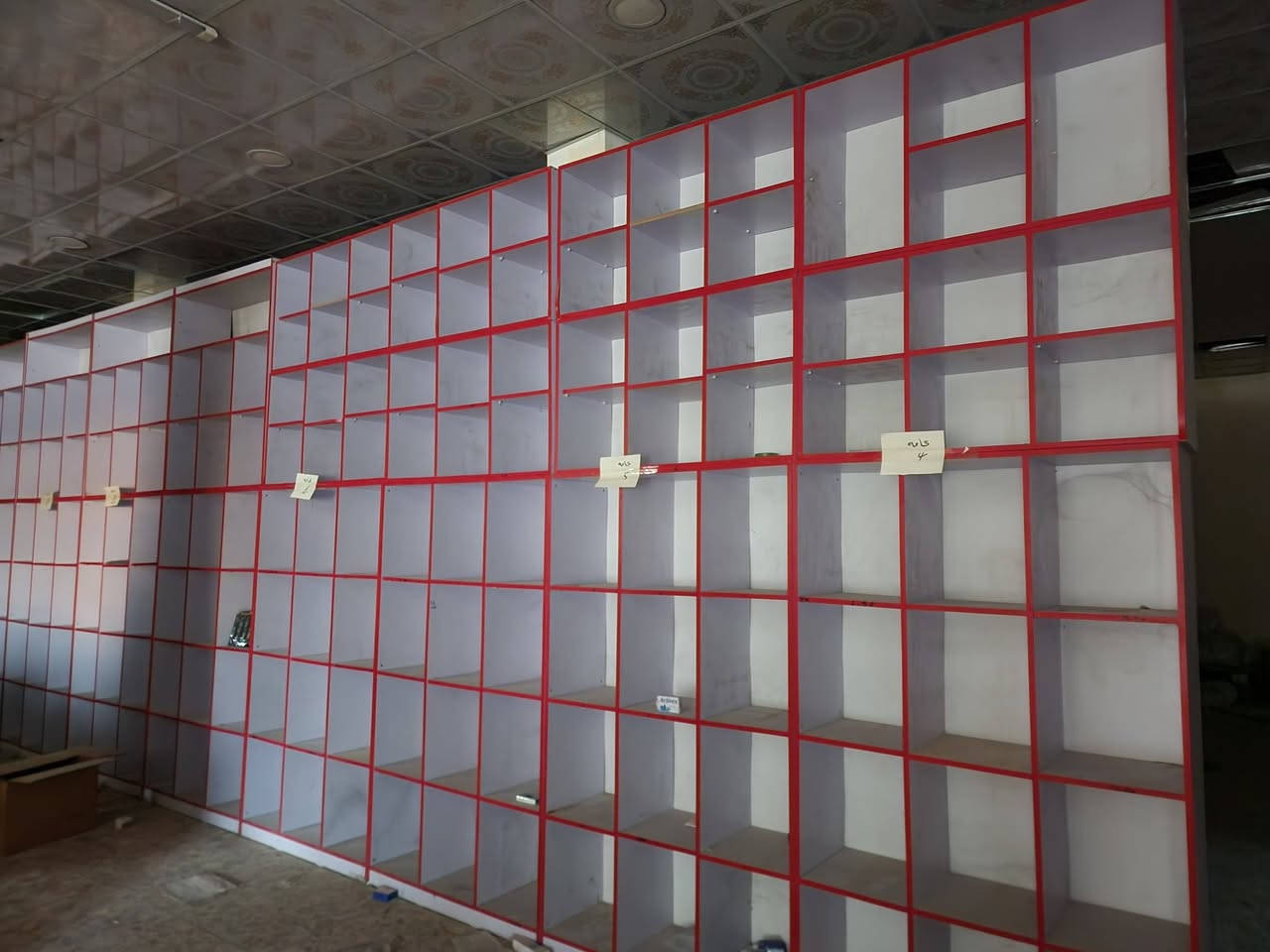 رفوف تركيه قياسين..
رف مترتين في متر
رف متر ونص في متر
المسيب حي المعلمين٣ طريق سيد ابراهيم بعد السكه بكيلوين تقريبا بعد اسلاك الضغط العالي ب٢٠٠م 
بيت على جهة اليمنى
***********
يرجى الاتصال قبل المجيء
