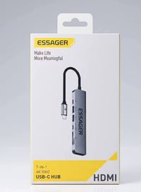 ادبتر تايب سي 7 في 1 من ESSAGER 🫡🔥  منفذ hdmi 4K ✅  منفذين USB 3.0 ✅ م...
