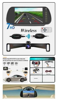 كاميرا خلفية • لاسلكي ٧م • رؤية ليلية