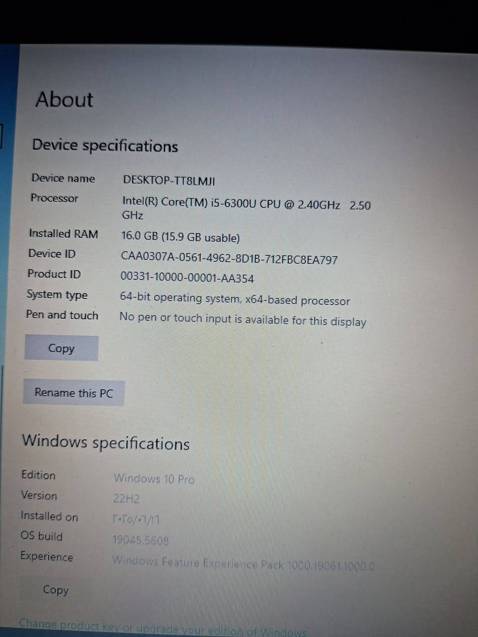سلام عليكم ورحمة الله وبركاته
لابتوب DELL Intel(R) Core(TM) i5-6300U
RAM16
الجيل السادس
ذاكرة 256
المواصفات داخل الصورة 
السعر 300 
واتساب ***********
