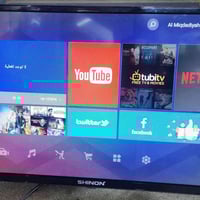 تلفزيون ٣٢ شينون انترنت واسمارت بشرط ضمان  السعر ٧٥ الف قفل  077001731...