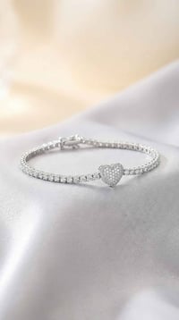 سوار تنس • قلب مرصع • حلة بابل