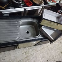 سنك مطبخ • قطعة وحدة • مع جرارات
