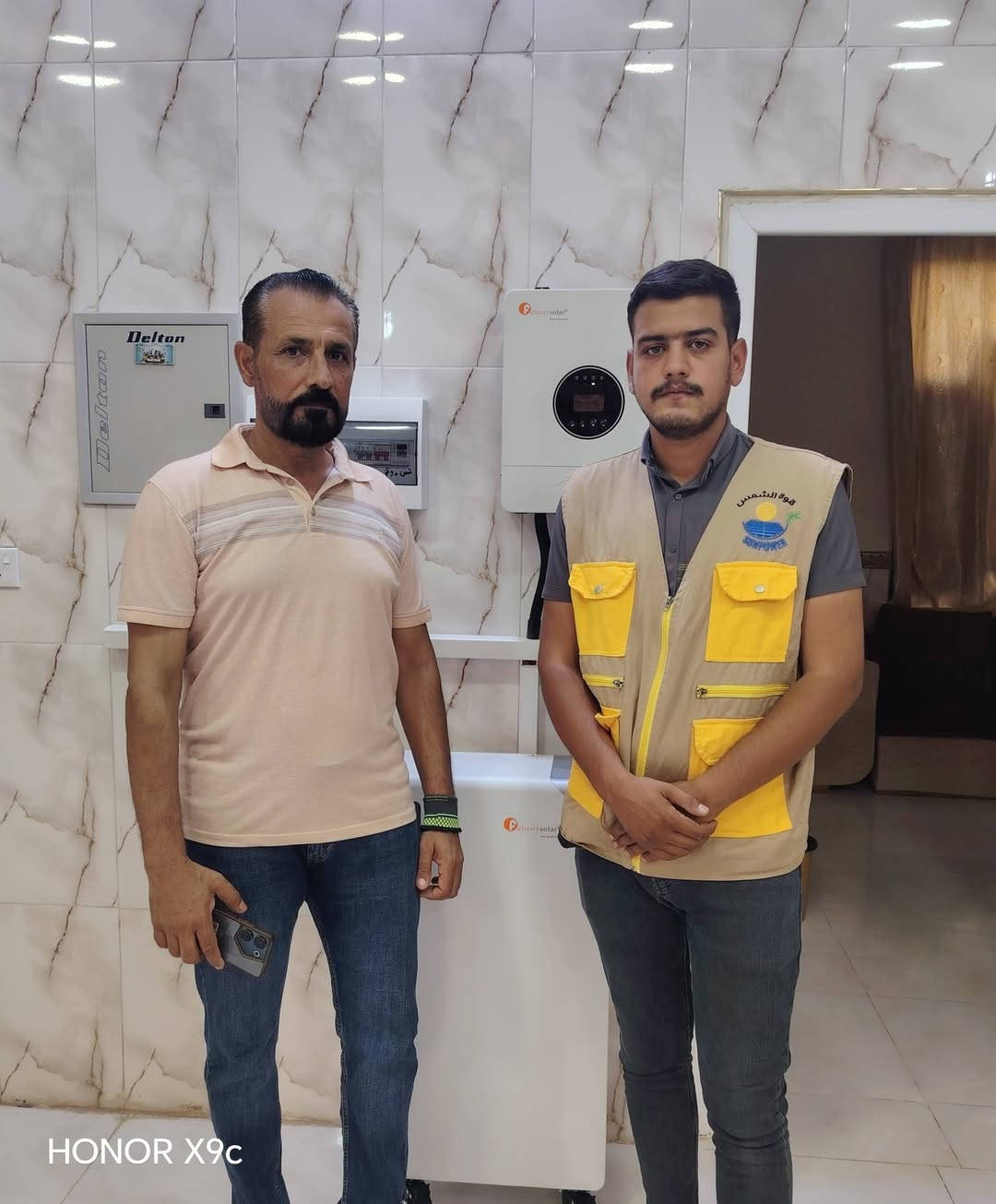تم بحمد الله تنصيب منظومة طاقة شمسية 16  امبیر نهاري و 16
للعم ابو سيف 
في الخالص بضمانات حقيقية تصل 15سنة من قبل كوادر قوة الشمسSunpower 
رائد عابد مجيد 
 بأشراف المهندس باسم الحسن    و
   المهندس عبدالله للطاقة الشمسية    
يوجد نقد 
ويوجد أقساط لمدة 18 شهر حصرا ماستر كارد الرافدين
لاستفسار
***********
