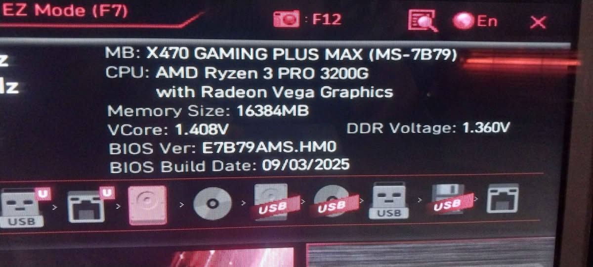 السلام عليكم مذربورد للبيع 
أسمها msi x470 gaming plus max 
أشغل معالجات ryzen بس بغداد, العراق


**إذا كنت صاحب هذا الإعلان وتريد حذفه لأي سبب، رجاءا أرسل رسالة إلى الدعم الفني**