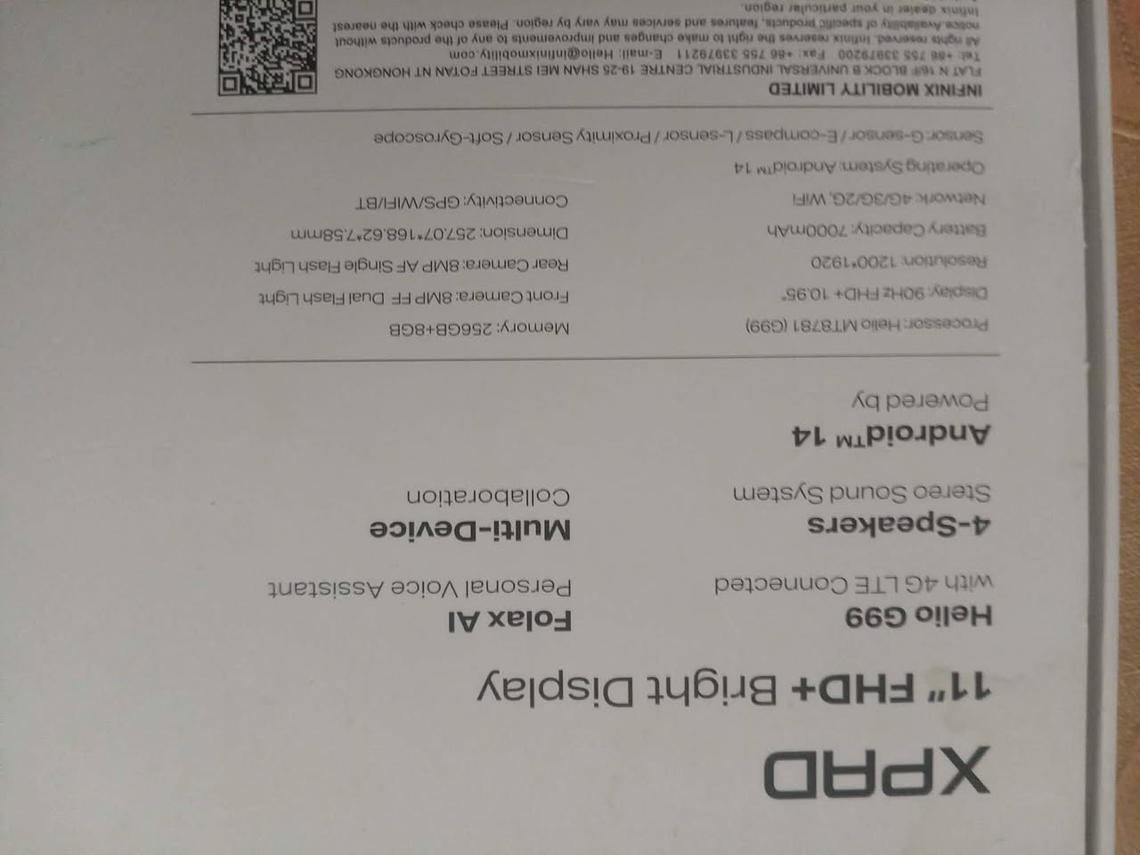 ﺍﻳﺒﺎﺩ INFINIX XPAD ﻟﻠﺒﻴﻊ

ﺍﻟﻤﻮﺍﺻﻔﺎﺕ 

1- الشاشة: 11 إنج IPS LCD
2- الدقة: 1920×1200 (FHD+)
3 - معدل التحديث: 90Hz
4- المعالج: MediaTek Helio G99 (قوي بالنسبة لسعره)
5- كرت الشاشة: Mali-G57 MC2
6- الرام:  8GB
7 -التخزين:  256GB
8- يدعم كارت ذاكرة microSD
9- الكاميرا الخلفية: 8MP
10- الكاميرا الأمامية: 8MP
11- البطارية: 7000mAh
12- الشحن: 18W
13- النظام: Android 14
14- السماعات: 4 سماعات ستيريو
15- منفذ سماعات 3.5mm موجود
16- يدعم 4G في بعض النسخ وشريحة اتصال Nano SIM. �
موبي 5G +١
17- مستعمل 5 اشهر تقريباً 
نضافه مبينه بل صوره جهاز نضيف سبب بيع مجتاج فلوسه ملحقاته كامله 

1- كيبل اصلي و شاحنه مالت ايباد شاومي  او شاحنه اصليه مالت جهاز انت بكيفك 
2- كارتونه جهاز  

ببجي 60 فريم ثابت ويشغل كل العاب وبارمج مونتاج 

السعر 245 الف بي مجال حك جيه مكاني موصل جانب الايسر زيونه
الي يشتري يجي خاص .


**إذا كنت صاحب هذا الإعلان وتريد حذفه لأي سبب، رجاءا أرسل رسالة إلى الدعم الفني**