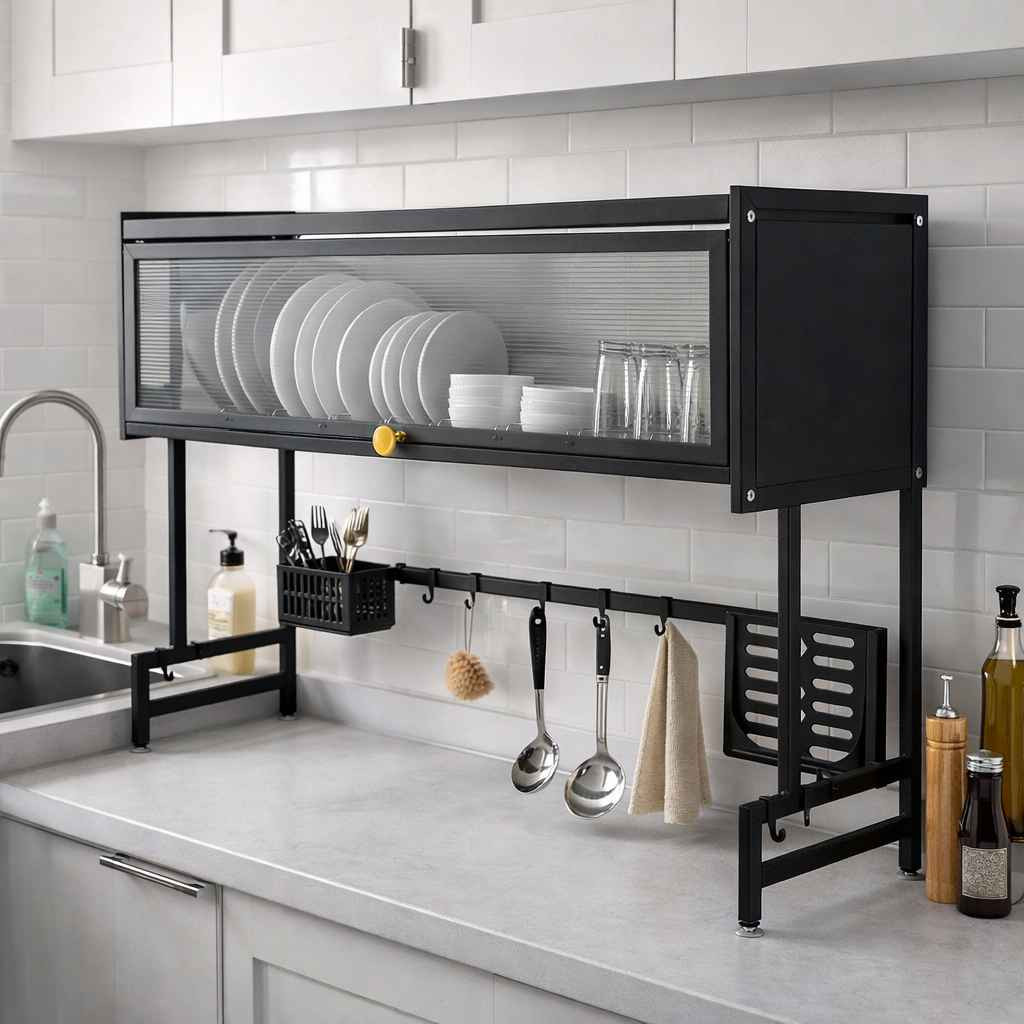 رف تجفيف صحون فوق المغسلة Bihart مع خزانة علوية – موديل YLS259

رف عملي لتنظيم وتجفيف الصحون يُوضع فوق المغسلة، بتصميم معدني أسود مع خزانة علوية بباب منزلق للحفاظ على ترتيب أدوات المطبخ.

• تصميم يوضع فوق المغسلة يساعد على استغلال المساحة وتنظيم الصحون والأدوات

• خزانة علوية بباب منزلق لحفظ الأغراض داخلها بشكل مرتب

• رف شبكي لتجفيف الصحون يسمح بترتيب الأطباق بشكل منظم

• خطافات سفلية لتعليق أدوات المطبخ مثل الملاعق أو الأدوات الصغيرة

• سلال تخزين جانبية وسفلية لوضع الأدوات والإكسسوارات

• هيكل معدني بلون أسود مع قواعد ثابتة 
للوقوف

• الابعاد: 85*30*76 سم

• العلامة التجارية: Bihart
• نوع المنتج: رف صحون فوق المغسلة مع خزانة
• الموديل: YLS259
• الخامة الظاهرة: معدن
• باب الخزانة: باب منزلق

محتويات العلبة:
• رف الصحون فوق المغسلة
• الخزانة العلوية بباب منزلق
• رف تجفيف الصحون الشبكي
• سلال تخزين جانبية وسفلية
• خطافات تعليق للأدوات
• قواعد الأرجل المعدنية للتثبيت بغداد, العراق


**إذا كنت صاحب هذا الإعلان وتريد حذفه لأي سبب، رجاءا أرسل رسالة إلى الدعم الفني**