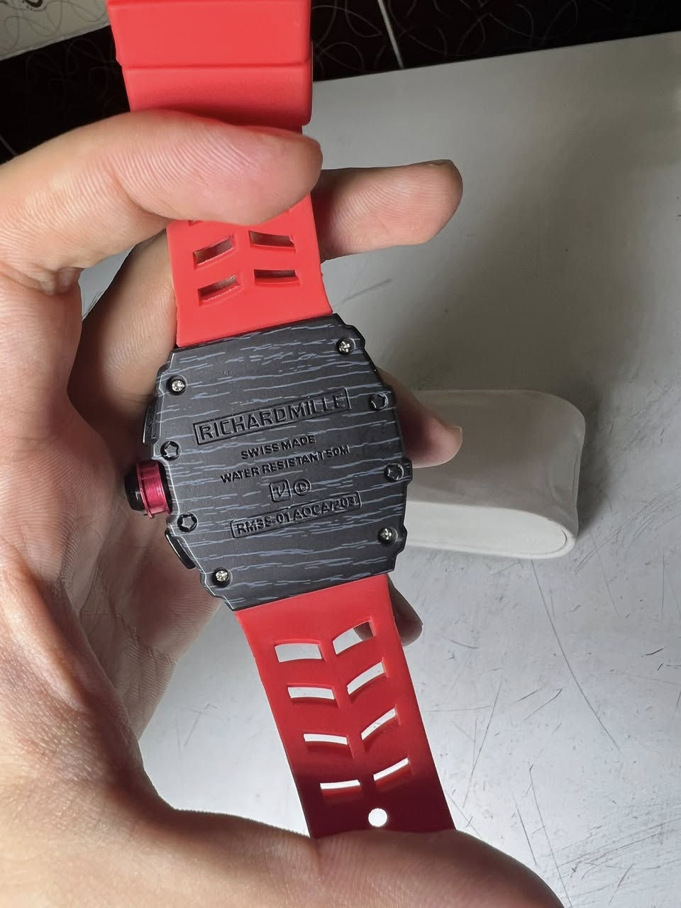 🔥 ريتشارد ميل
✅جميع السناتر  شغالة
✅نظام الحركة اوتوماتيك
✅كاربون فايبر مميز جداً
✅ضهر مختم بالكامل حفر
✅ضهر براغي
✅اميال لامينوس
✅نافذ شهري
✅ضد الماء بعمق 30 متر
✅وزن ثقيل شرط
✅علبة جلد + كيس اصلي + كتلوك

✅✅✅✅✅✅✅✅✅✅✅✅

🔥السعر فقط ( 30 ) الف وتوصيل مجاني

✅✅✅✅✅✅✅✅✅✅✅✅

🔥قطعه واحدة على اول تم بالواتساب

واتساب :- ***********
