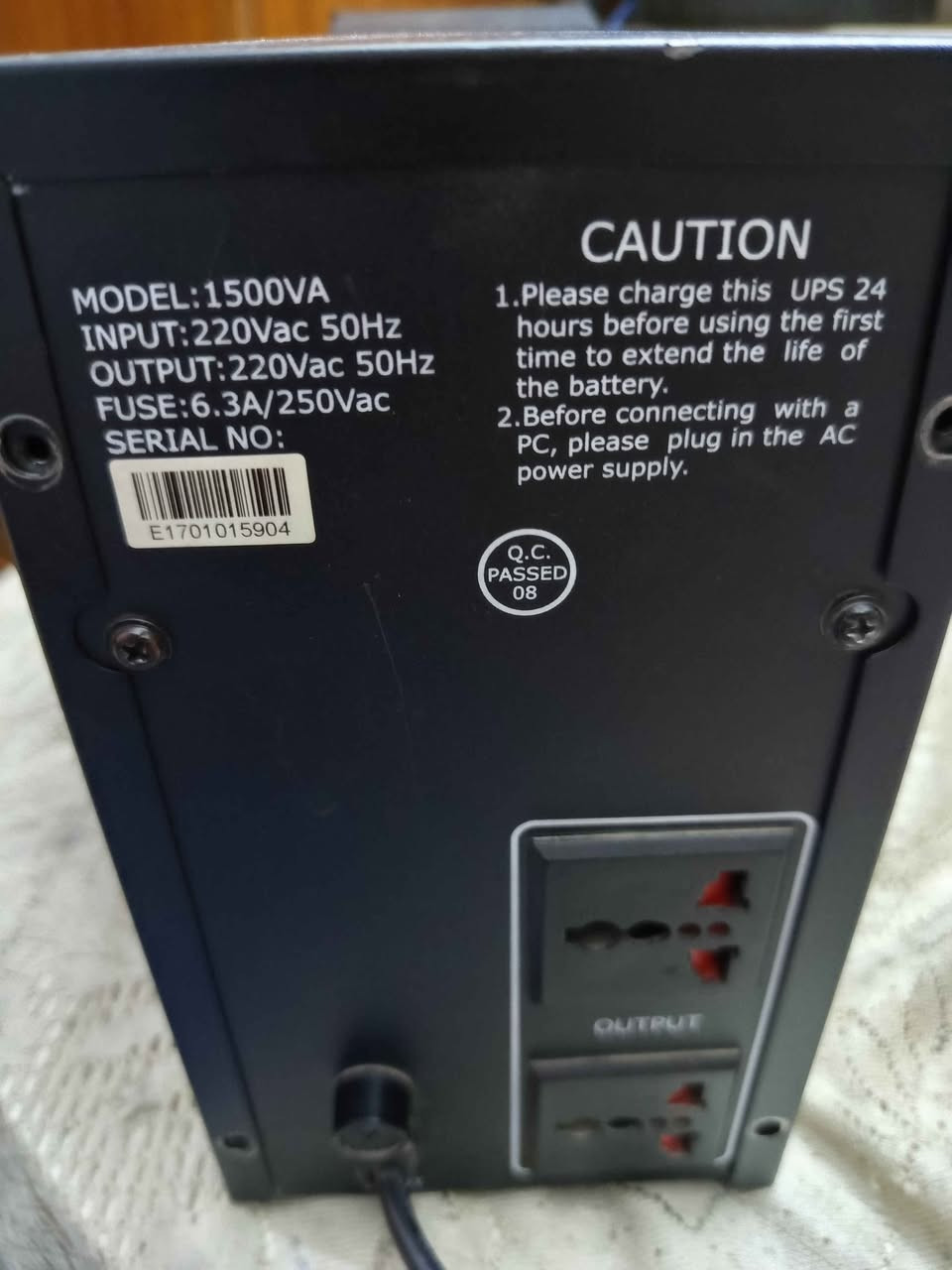 Ups 1500 zeus
 شغال بدون بطاريات بغداد, العراق


**إذا كنت صاحب هذا الإعلان وتريد حذفه لأي سبب، رجاءا أرسل رسالة إلى الدعم الفني**