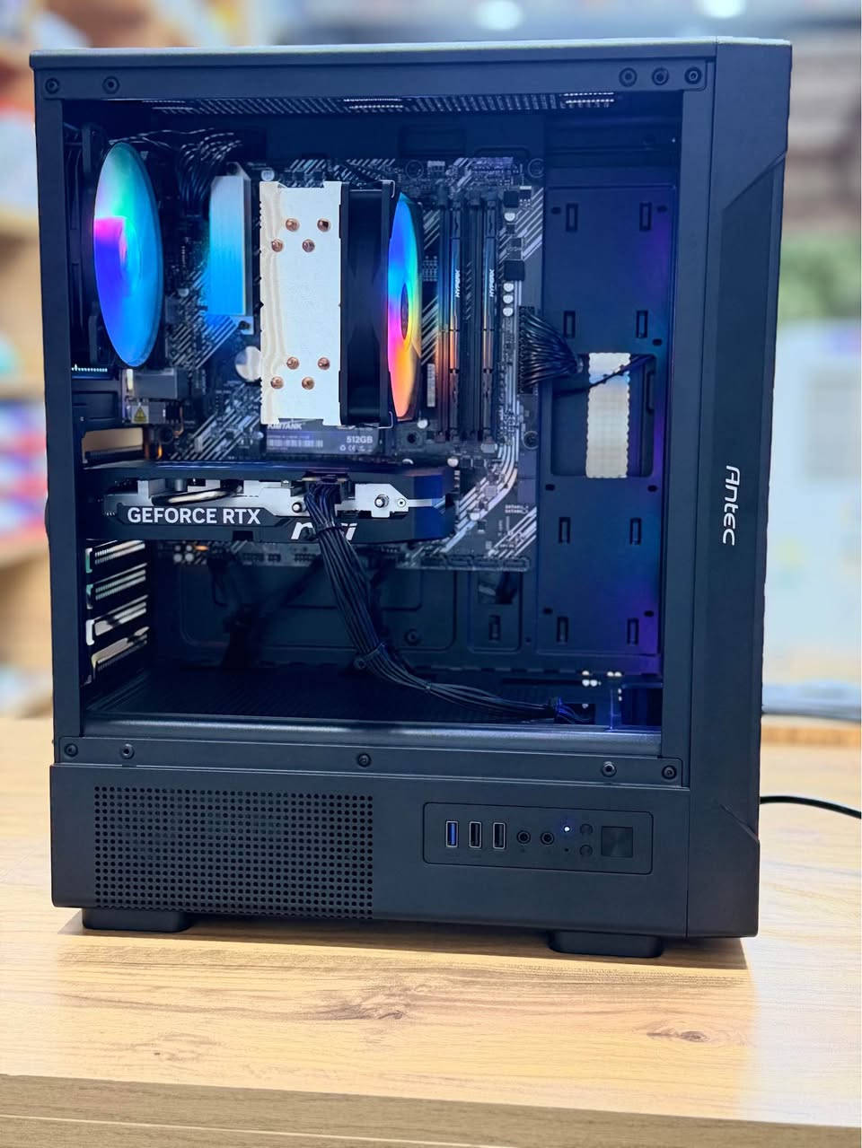 Gpu: 5060 8gb msi 
Cpu:ryzn 5 5500
Ram: 16 GB 3200mhz hyper x 
Psh: c.m 700 wat + 80
Mth: b450 asus prime 
Hard: 512 m.2 kimtank
Cooler: ag 400 black 
Case : antec 4*fan  black 

کەیسێکی زۆر جوان و بەهیز بۆ یاری 
زۆر خاوینە وەک و نوێ وایە 
نرخی ملیۆن و ١٩٠ 
765$
زەمانی یەک مانگ 
گەیاندن بۆ هەموو شوێنێک هەیە 
***********
*********** أربيل, العراق
