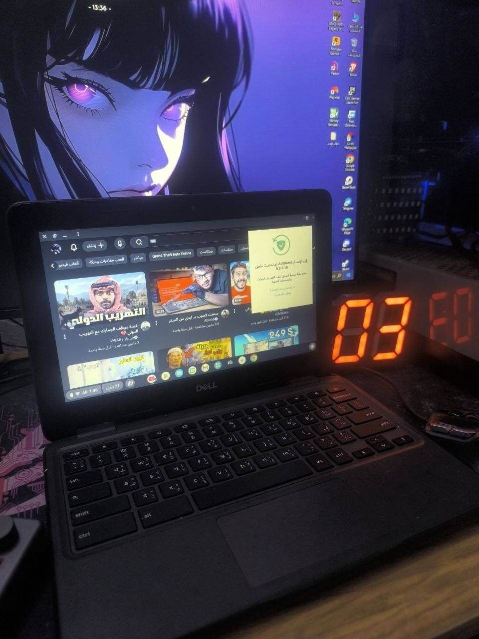 لابتوب Dall نظام اندرويد 
خاصة بالتصفح واليوتيوب وتكدر تنزل عليها أي برنامج تريده بيها كوگل بلي وياها شاحنه وكارتونه ب45 الف وبيها مجال بسيط 
مكاني كوت زين القوس 
*********** 
***********
