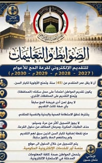 استمارة حج • قرعة ٢٠٢٧-٢٠٣٠ • توصيل للبيت