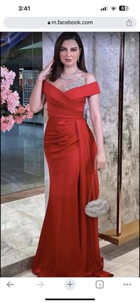 فستان ستين • شغل كريستال • قياس ٤٢-٤٤