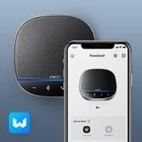 هذا الجهاز هو مكبر صوت للمؤتمرات Anker PowerConf S500، مصمم لتحسين جود...