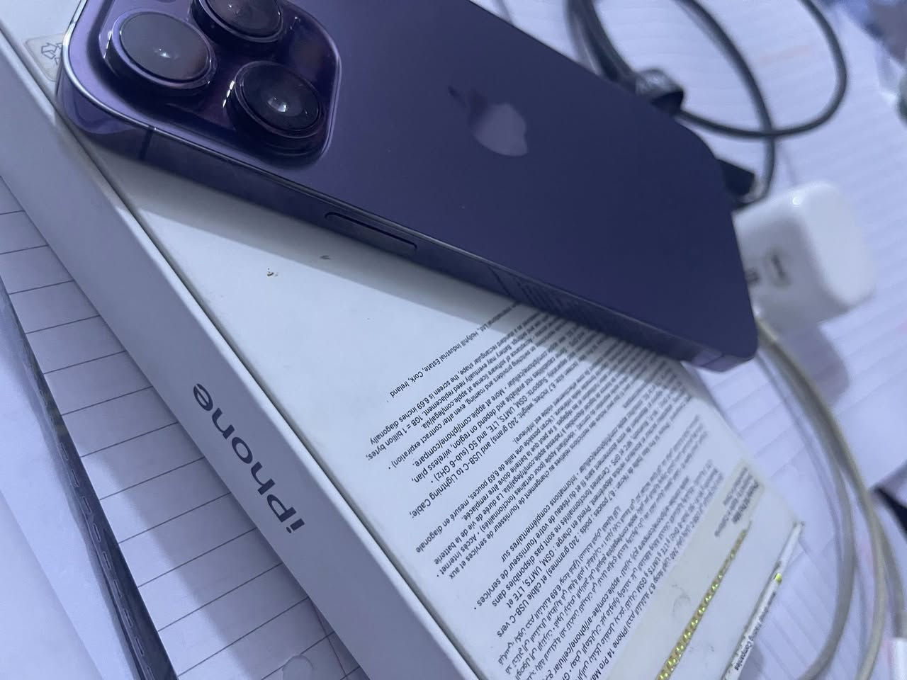 سلام عليكم آيفون 14 برو ماكس ذاكرة 256 نموذج M بطارية 85 (شرق اوسط ماستر ) جهازز  ممفتوح وتر بروف سعر 925  الف وبي مجال ***********….
