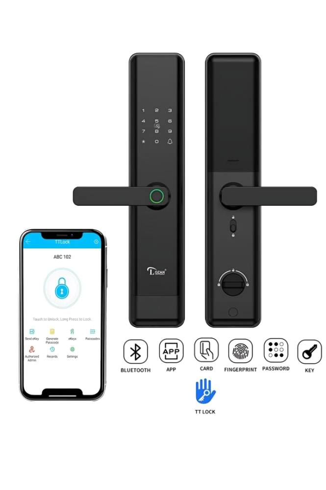 الحجز واتساب فقط ***********
هذا القفل الذكي هو Sumus Intelligent A3 Networked Smart Lock.طرق الفتح: يدعم ست طرق مختلفة بما في ذلك بصمة الإصبع، وكلمة المرور، وتطبيق الهاتف الذكي (عبر Wi-Fi)، وبطاقات NFC/IC، بالإضافة إلى المفتاح التقليدي.التوافق: يعمل مع تطبيقات المنزل الذكي مثل Tuya Smart و Smart Life.المواصفات: القفل مصنوع من خليط الألومنيوم والاكريليك، ويزن حوالي 3.5 كجم
