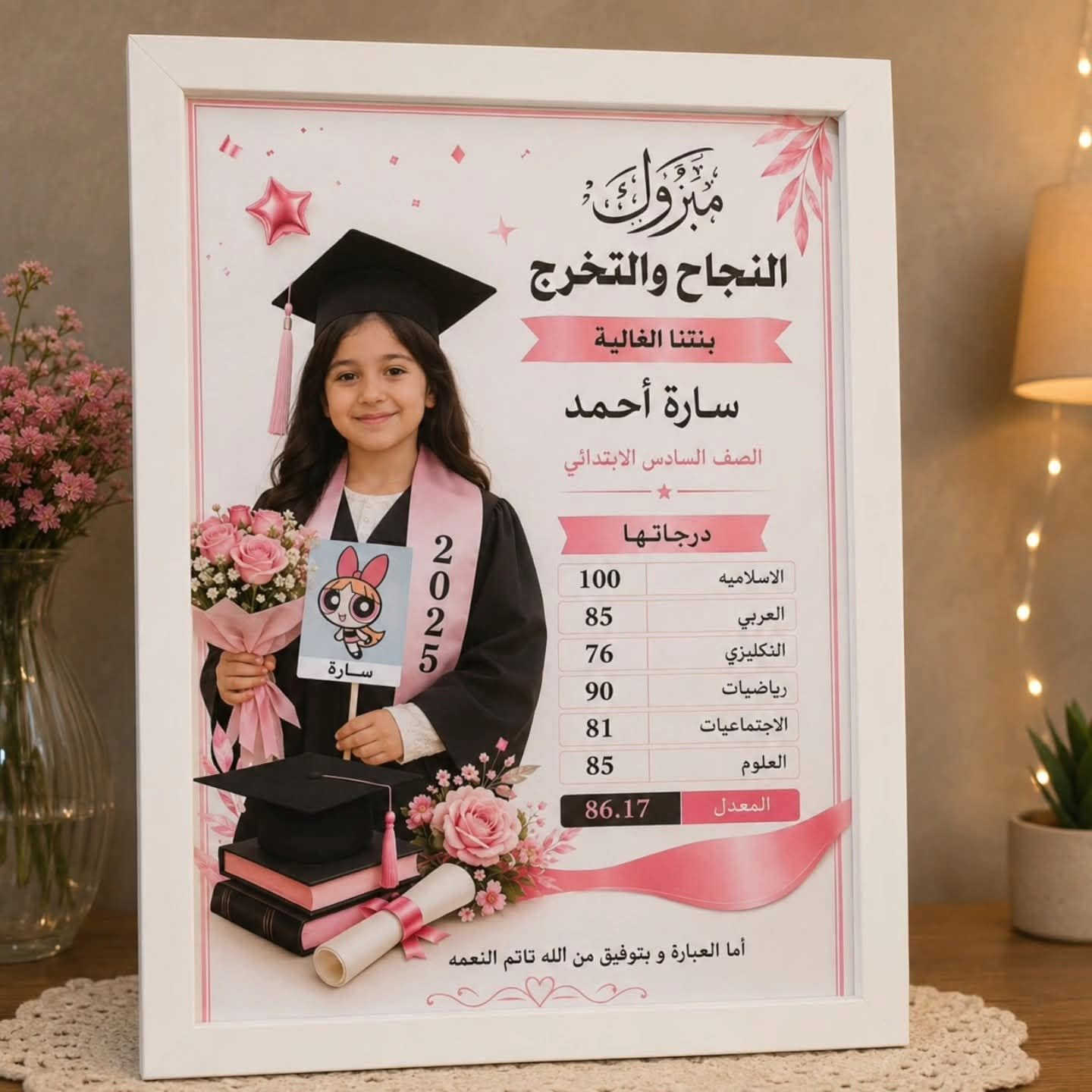 🔥🎓 عرض خاص لفترة محدودة للناجحين والناجحات 🎓🔥
هدية النجاح اللي الكل يسأل عنها! ✨
لوحات نجاح فخمة ومخصصة بالاسم والتفاصيل، ذكرى تبقى سنين مو أيام 💖
🎁 تصميم مميز حسب الطلب 💖 طباعة عالية الجودة 🌷 مناسبة للبنات والأولاد ✨ مع إمكانية إضافة الاسم وعبارة خاصة

📩 للحجز والاستفسار راسل الصفحة الآن


**إذا كنت صاحب هذا الإعلان وتريد حذفه لأي سبب، رجاءا أرسل رسالة إلى الدعم الفني**