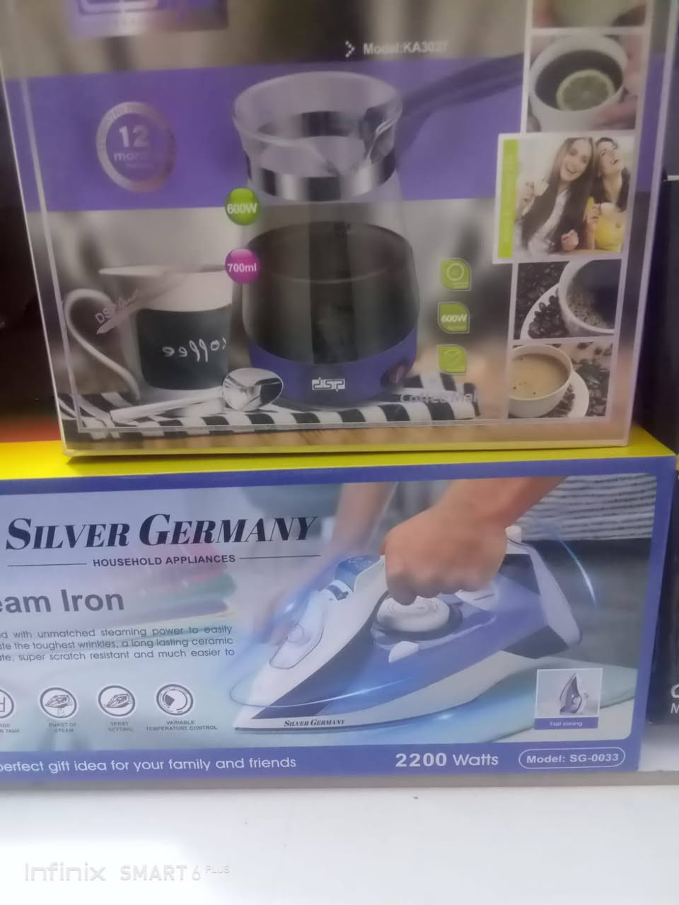 عندي نواع الجهزه خلاطات ومحظرت طعام وقلايات وملابس كلشي متوفر هذا رقمي ***********
