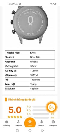 ساعة  Knqt تيتانيوم ياباني رجالي أصلية مكينة يابانية سولار شحن ضوئي  ق...