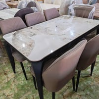 سفرة 6 كراسي • سطح بورسلين • الشطره