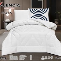 لحاف فالنسيا • سيت نفرين 4 قطع • أبيض ملكي