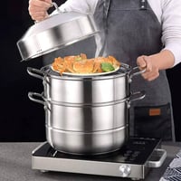 قدر بخار • مندي • ستانلس ثلاث طبقات