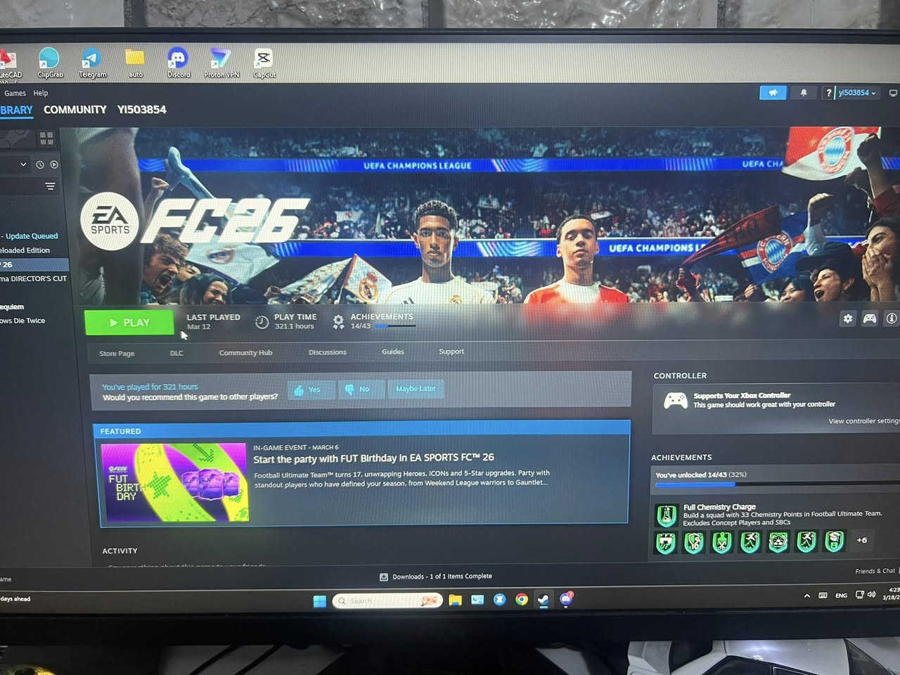 سلام عليكم
حساب فيفا بي فيفا بوينت ب١٥$ 
وهاي تشيكلة 
الحساب ستيم وجيميل وea كلهن موجودات 
اني بايع لعبه ونقاط رايدها ب٦٠ الف ماستر
***********
