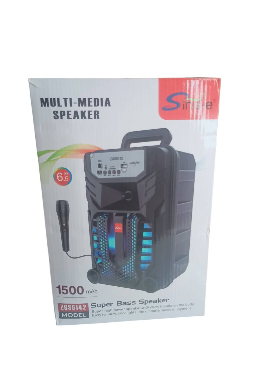 سماعه sing-g نسخه zqs6140
مواصفات 
بطاريه كبيره mah 1500
مع مايك 
 منفذ رام + USB + AWX
مع راديون 
تكون بحجم كبير  ارتفاع 30سم  عرض 20سم
سعر 25 
للطلب واتساب *********** 
أو ماسنجر
