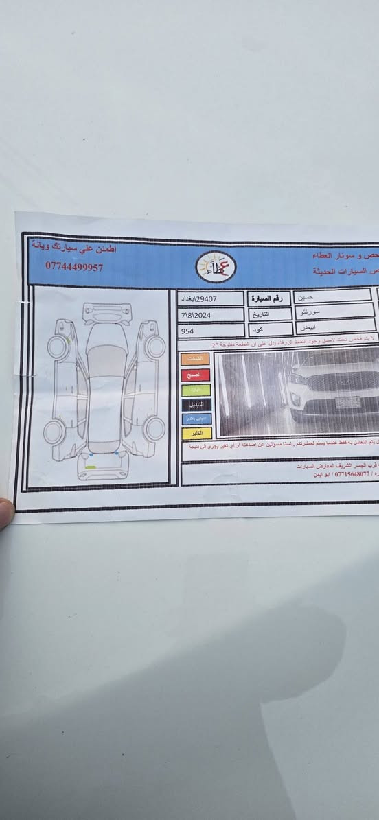 سورنتو للبيع
موديل 2016 خليجي 
عدد الركاب 7 
6 سلندر 
رقم بغداد 
تحويل مباشر السياره بأسمي 
*********** التواصل على الرقم 
السعر 230 وبيها مجال للشراي
