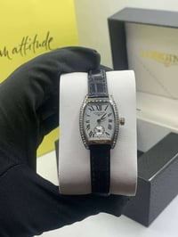 لونجين نسائي • سير جلد طبيعي • علبة أصلية