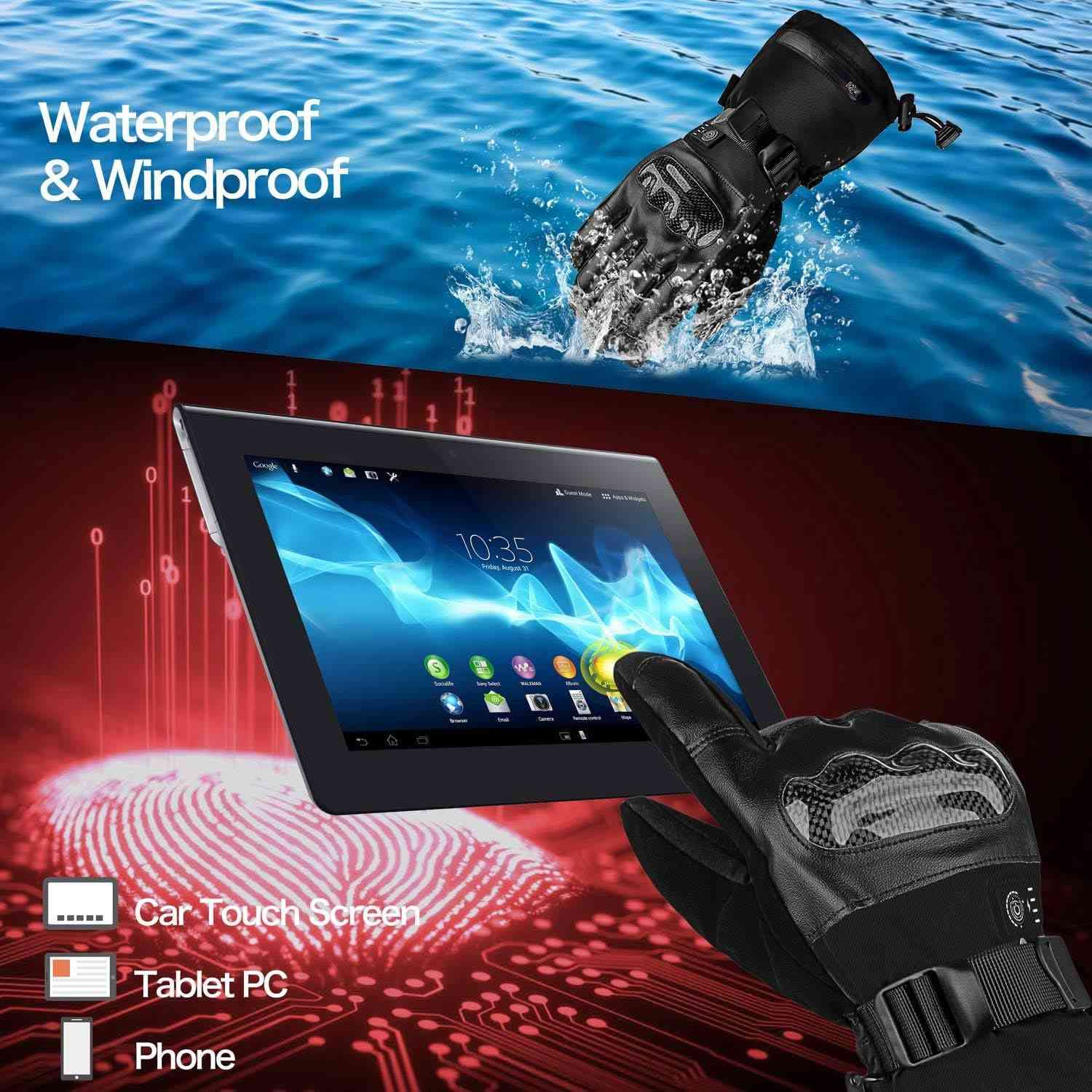 السلام عليكم- قفازات ماركة شاليك
جديد غير مستخدم للبيع

✅ نضام تدفئة ذكي زر تحكم 5 مستويات للحرارة لغاية 70°

✅ شريط لعرض شحن البطارية - تفريغ يصل لغاية 8 ساعات

✅مزودة بـ(واقي مفاصل من ألياف الكربون) لحماية اليد في حالة السقوط.

✅ بطارية ليثويوم 5000m Ah عدد 2
✅ شاحنة ثنائية شحن سريع
✅ دعم المس على شاشات الهواتف
✅ 🔥السعر 50 الف قفل 🔥

*********** - ***********
