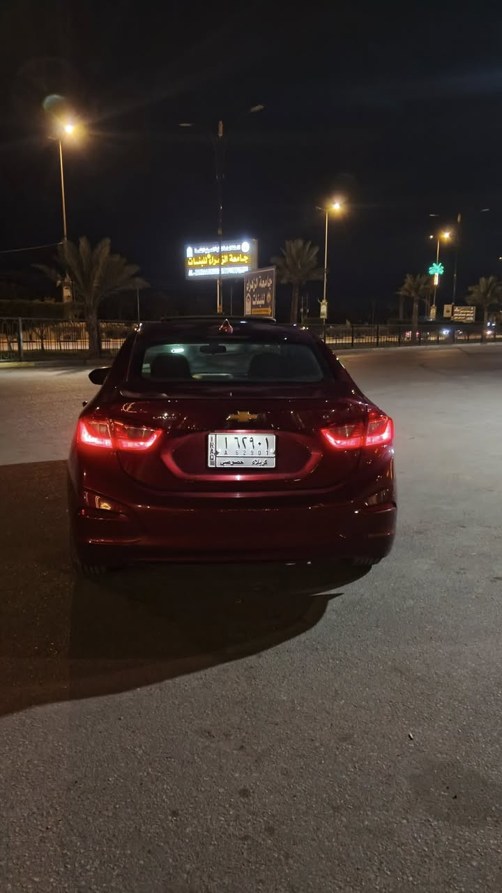 شوفر كروز مديل 2018 مواصفات LT فول واحد ع واحد رادار جانبي فتحه سقف صدر امامي خلفي جديد تحكم ستيرن مثبت سرعه شاشه كامره رقم كربلاء شاشه اعطال حادث بابين جهت السايق بصمه اربع ابواب مع بصه عدد2 لون ماروني كرزي بسمي السياره محرك 1400 تيربو تشغيل عن بعد باتري جديد  دايرات جدد ماشيه 110km داخل مخمل كرسي كهرباء تدفئه تبريد السعر 118وبيه مجال مكاني كربلاء  الرقم ***********
