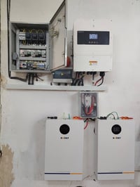 الديوانيه • منظومة 20A نهاري وليلي • انفيرتر6kW بطاريات10kW