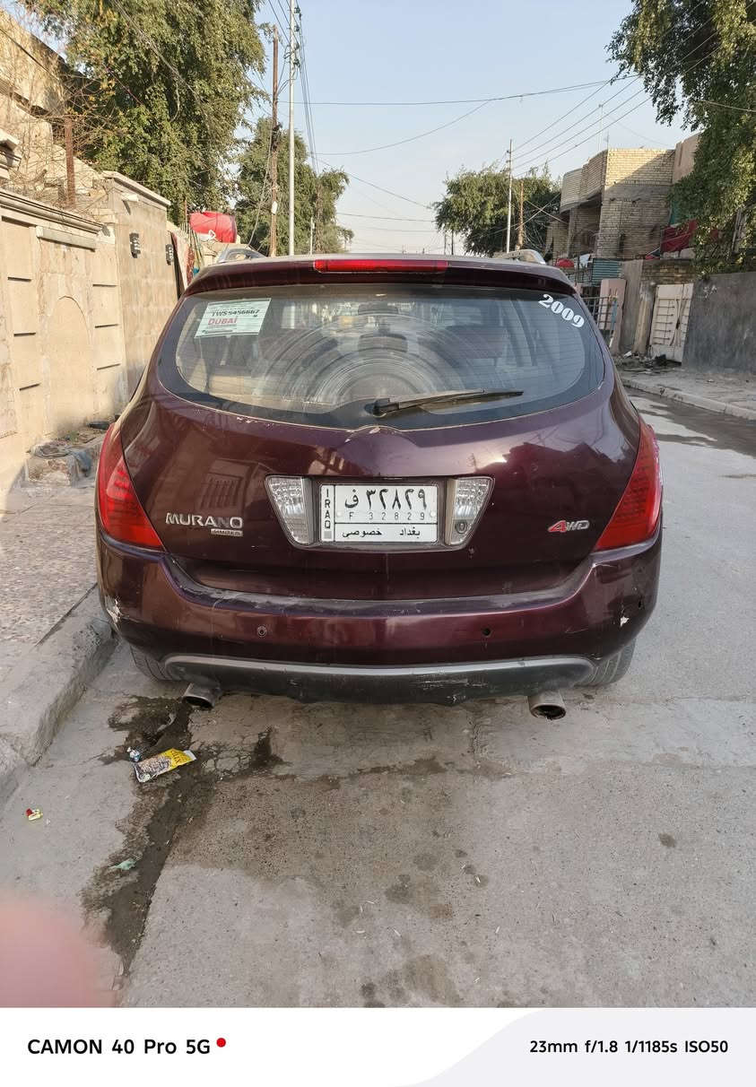 نيسان مورانو 2008رقم بغداد بأسمي سنويه جديده هزه جديده. بعض النواقص ابيع مامكفول مصبوغة عام وارد امريكي *********** بغداد, العراق
