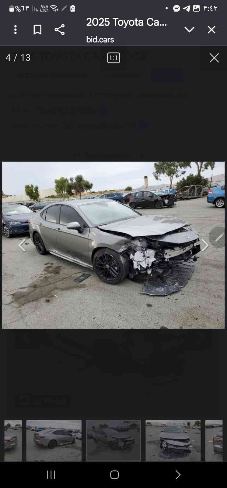 كامري ٢٠٢٥ se ماشية ١٢٠٠ ميل يعني زيرو موعد وصول ٢٥/١٢ عقبة ابيع على حادثه السعر واصل عقبة ١٦١٠٠ $واصل بغداد١٧٢٠٠ للاستفسار *********** مكاني اليرموك
