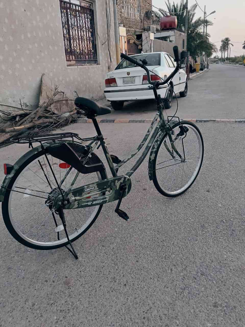 سلام عليكم شباب بايسكل عسكري للبيع السعر 170بيه مجال هواي رقم الل ستفسار*********** ماصايرلي سبوع من طلعته شركه معروفه سانتوس
