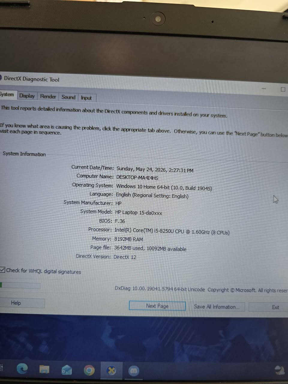 لابتوب hp معالج i5 جيل ثامن
هارد ssd 256
رامات 8Gb كارتين داخلي وخارجي مثل مموضح بالصورة
بي فطر بالكفر الي بالظهر وبالكفر الي بالشاشه 
الشاشه مابيها ايشي
سعر 275 وبي مجال بسيط


**إذا كنت صاحب هذا الإعلان وتريد حذفه لأي سبب، رجاءا أرسل رسالة إلى الدعم الفني**