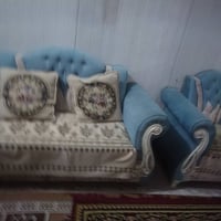 تخم قنفات • قنفات صاله • قنفات لون سمائي • صوفا جديده • قنفات نظيفه • ...