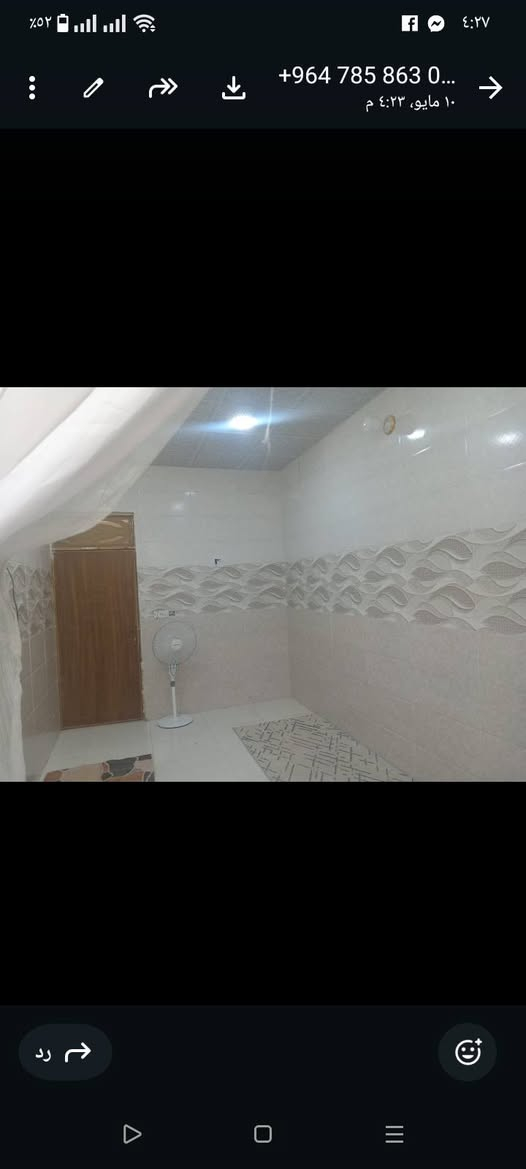 بيت ١٠٠ متر للبيع مقابل عمود ٣٢١ شارع الصب مقابل ملحق قريه الغدير بالخط الاول بناء حديث صب كونكريت صطح وأساس يبعد عن الشارع ٥٠ متر بشارع ١١ سعره ٤٦ وبي مجال قليل ***********
