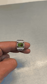 محبس زبرجد فضه طلاراديوم فضه ٩٢٥ وزن الفضه ١٠ غرام سعر ٦٥ الف مكان الأ...