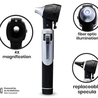 جهاز فحص الاذن فايبراوبتك مع ضورء ابيض حلقي باكستاني المنشأ  توصيل لجم...