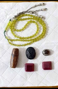 سبحة أفغانية • ياقوت أفريقي • صورة مقتدى