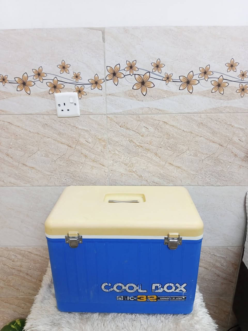 سلام عليكم كول بوكس للبيع حجم كبير 32 لون ازرق بي فطر بل باب بصيط ***********
