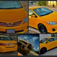 كورلا موديل ٢٠١٣ سنويه بسمي دفتر بانزين بيه الضرر جاملغ صبغ بس جنطه مب...