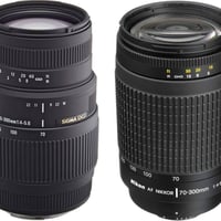 عدسة ٧٠-٣٠٠ • نيكون/كانون • نضافة ٩٥٪