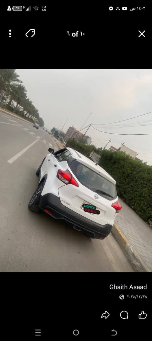 السلام عليكم نيسان كيكس البيع موديل ،٢٠٢٠ وارد امريكي  فول ماعده الفتحه  كامره  حساسات  السعر،١١٢ الرقم بغداد انكليزي  اتصال***********
