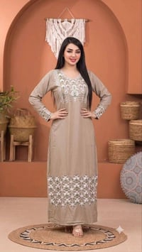 دشداشه نسائي • دشداشه • ملابس نسائية • كشمير كتان • جملة • XL • 2X • 3...