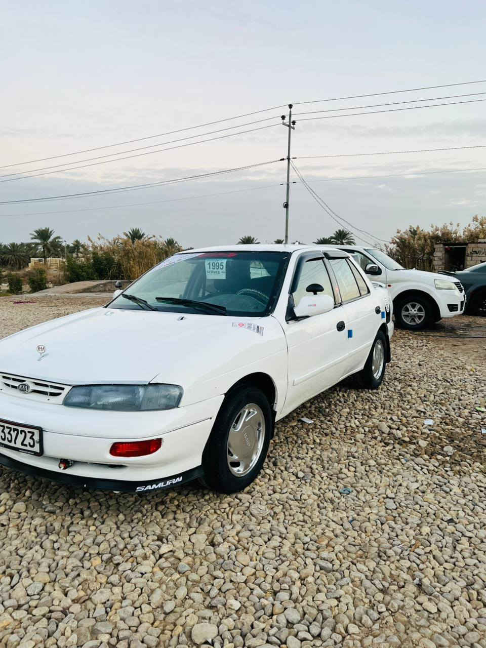 كيا سيفية للبيع
موديل 1996
كير اوتماتيك 
رقم بغداد دولي 
سنوية مشروع وطني 
هزة جديد 
تخم تاير جديد 
كهربائيات كله شغاله 
كفالة عامة من ضربة وكص 
صبغ جمالية فقط 
مكينة مسكر 
صدر أمامي وخلفي جديد 
***********
مكاني بابل شوملي 
السعر 38 بيه مجال بسيط
