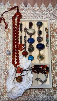 للبيع 🌟 مجموعة محابس وحجار أصلية 100% ويا سبحة مميزة، شغل نظيف وذوق عا...