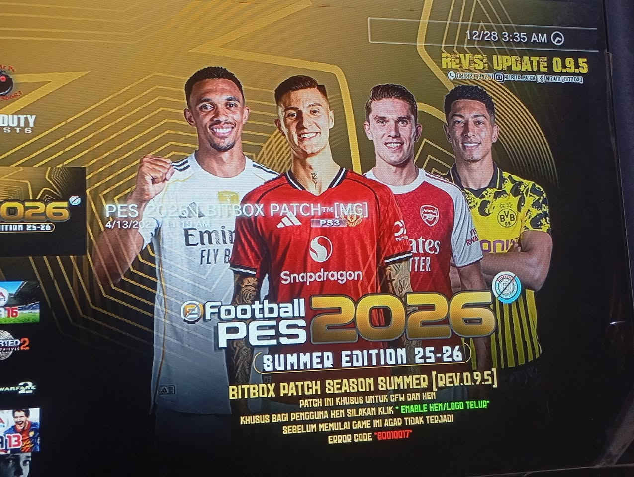 سلام عليكم بلي 3 مهكر نضام مكاتب للبيع قبل لاتسأل اقرة مميزات البلي قبل كلشي
البلي نضام مكاتب نسخة نادرة بي8 مكاتب نضام المكاتب يجيك انته بنفسك تنزل الالعاب من البلي بنفسة عن طريق النت لايحتاج تروح ابو بليات تنزل العاب ولاكلشي البلي بي تقريبا 5000 لعبة من العاب بلي 1 وبلي2 وبلي3 والعاب السيكة والعاب النيتندو والعاب جيل الطيبين حتا اغلب الالعاب تكدر تلعبهن اونلاين  شيعجبك موجود بي العاب بس اللعبة التيدها تدخل عل ذني المكاتب و تبحث عليها وتنزلها من الانترنيت وال العاب المنصبة علية 17  لعبة. ابرزهن بيس 2026 كاملة انتقالات وافرقة كلها موجودة وفيفا 25 وبلاك اوبس1  ام الزومبي وكريتوس وبي ميديل اوف هونر لعبة مال بلي 2 لعبة جيل الطيبين وحتا بي يوتيوب البلي نسخة نادرة وويا يدتين يدة شغالة ويدة تخربط وواير شحن وكيبل HD وكيبل تشغيل والبلي حتا صور خلفية تكدر تخلي شرط البلي تاخذه كلشي مايحتاجله سعرة 140 وبي مجال /***********
